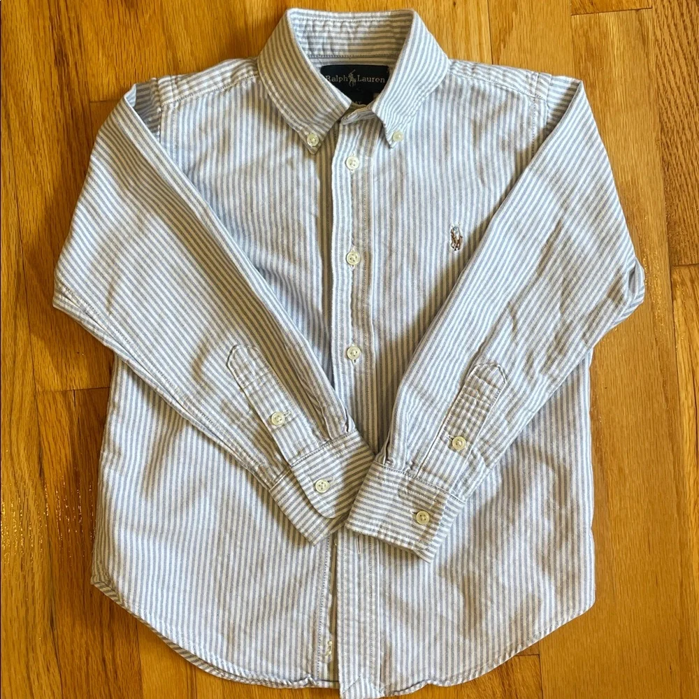 Ralph Lauren Striped Cotton Oxford Shirt - Picture 3 of 5